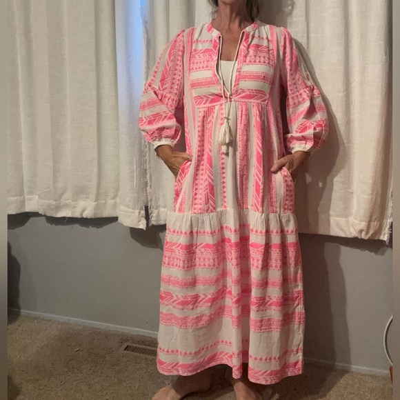 Elan Pink and White Patterned Garment - Picture 1 of 3